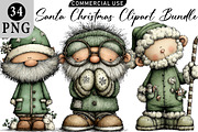 Santa Christmas Clipart, an Illustration by Daily.Designs (Thumbnail 1 of 5)