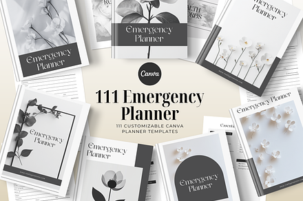 Emergency Planner Canva Template, a Presentation Template by The Blog Creative
