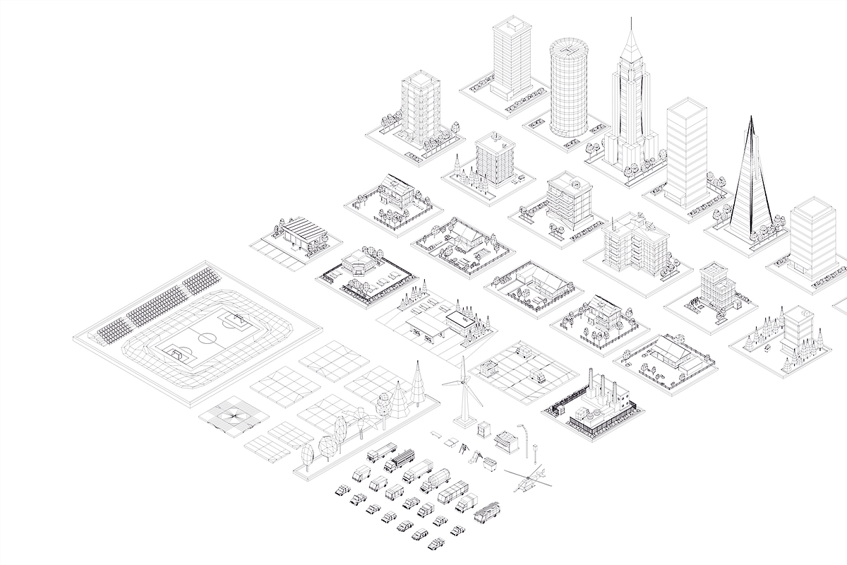 Polygonia City Low Poly Asset Pack, an Environmental 3D Model by Anton Moek (Photo 4 of 12)