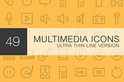 Multimedia Ultra Line icon set, an Outline Icon by Woo Graphics (Thumbnail 1 of 3)