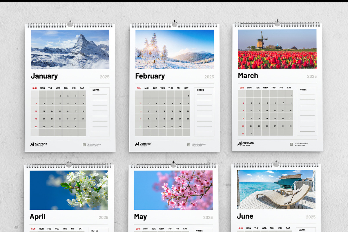 2025 Calendars Layout, a Stationery Template by MightyDesign (Photo 2 of 7)