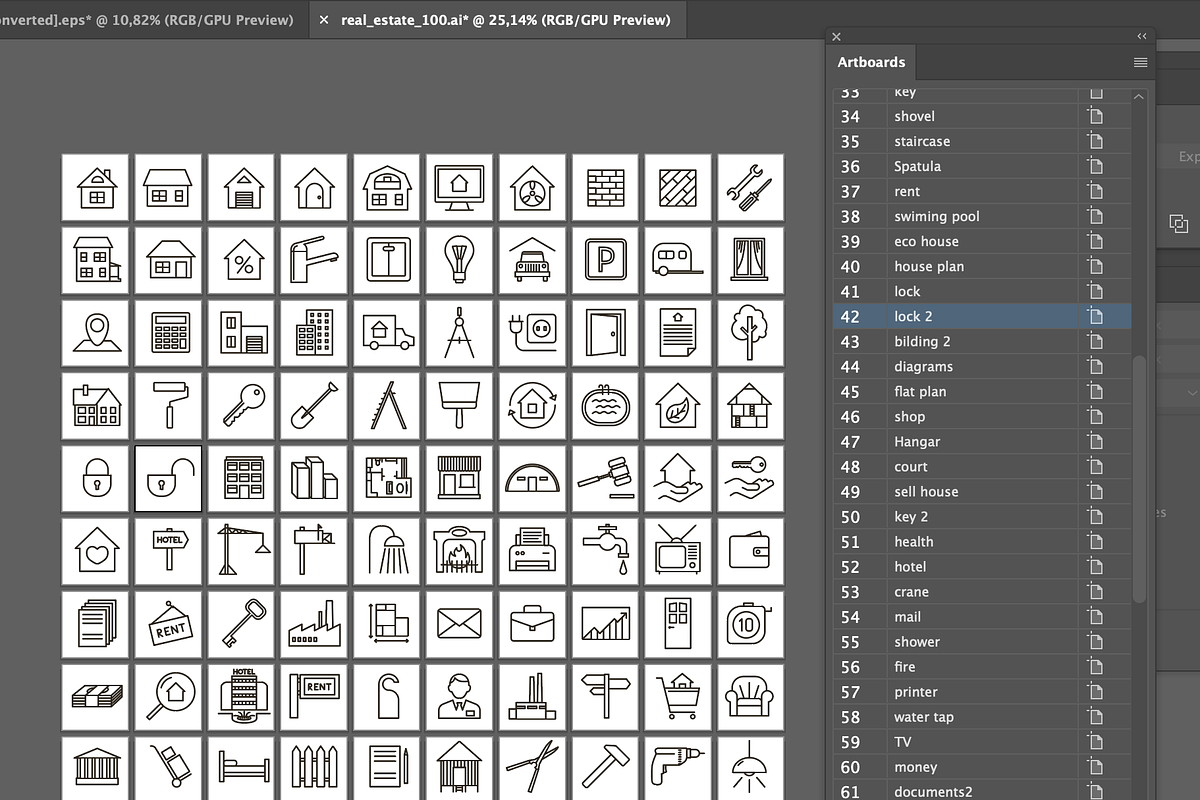 Real Estate 100 icons, an Outline Icon by vladimir..lavrentev (Photo 2 of 2)