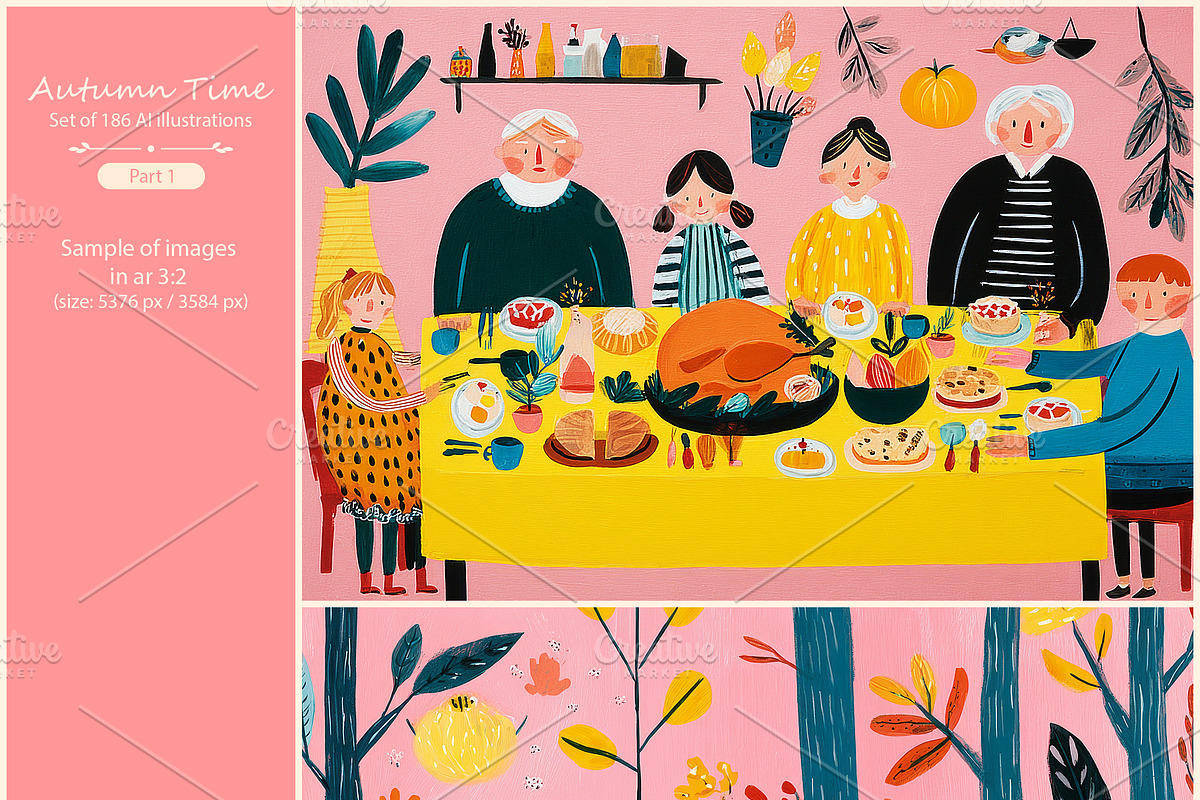 Autumn Time 1- 186 AI illustrations, a Seasonal Illustration by Pundateam (Photo 5 of 9)