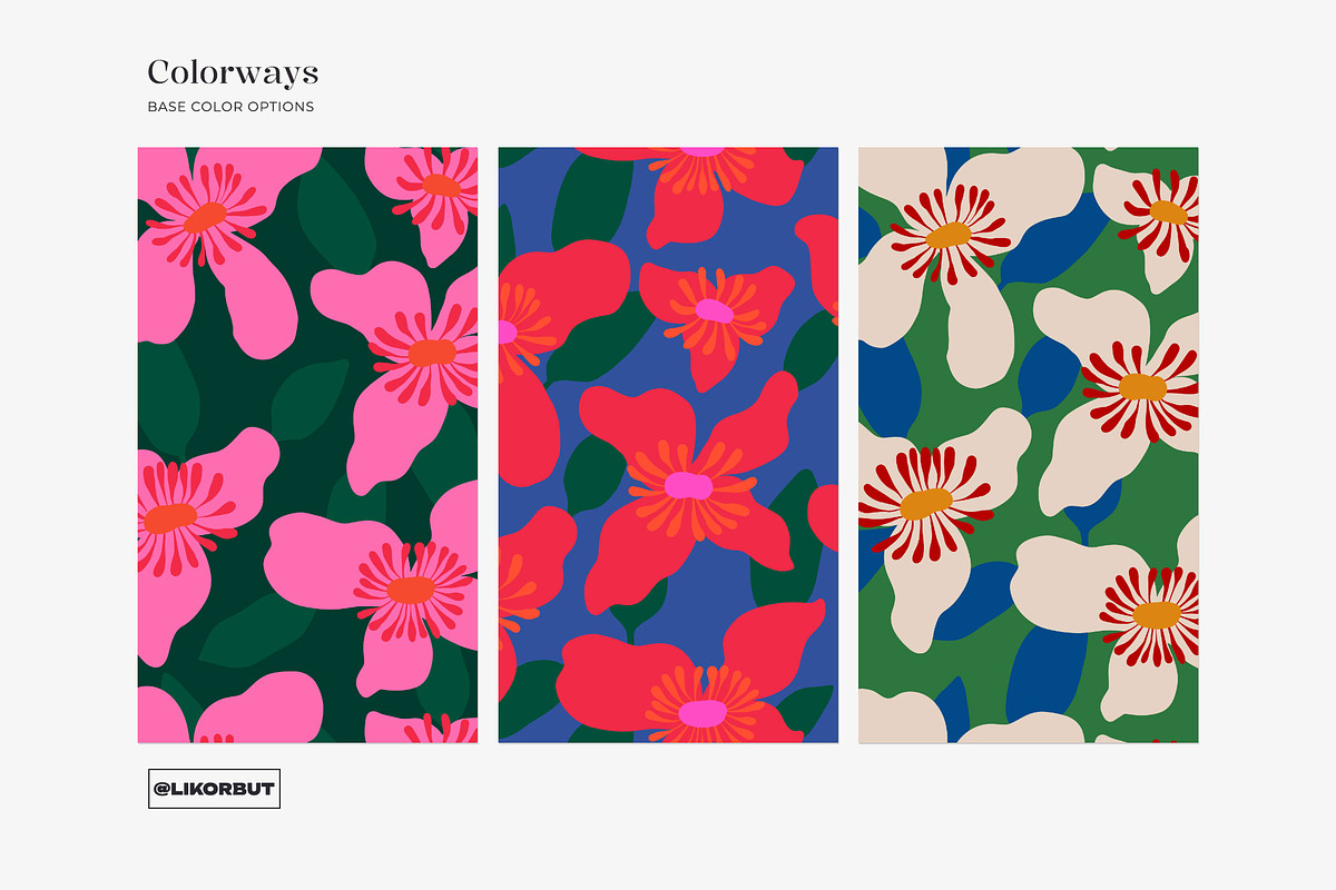 Naive Abstract Modern Floral Pattern, a Pattern Graphic by likorbut (Photo 7 of 14)