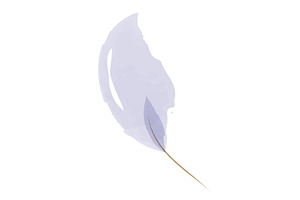 Delicate purple watercolor leaf, an Illustration by okskukuruza