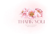 Pink Peonies Watercolor Women Beauty, a Decorative Illustration by Elena Malgina Clipart (Thumbnail 13 of 13)