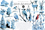 Winter Wonderland, Watercolor Winter, an Illustration by CreationArt (Thumbnail 1 of 3)