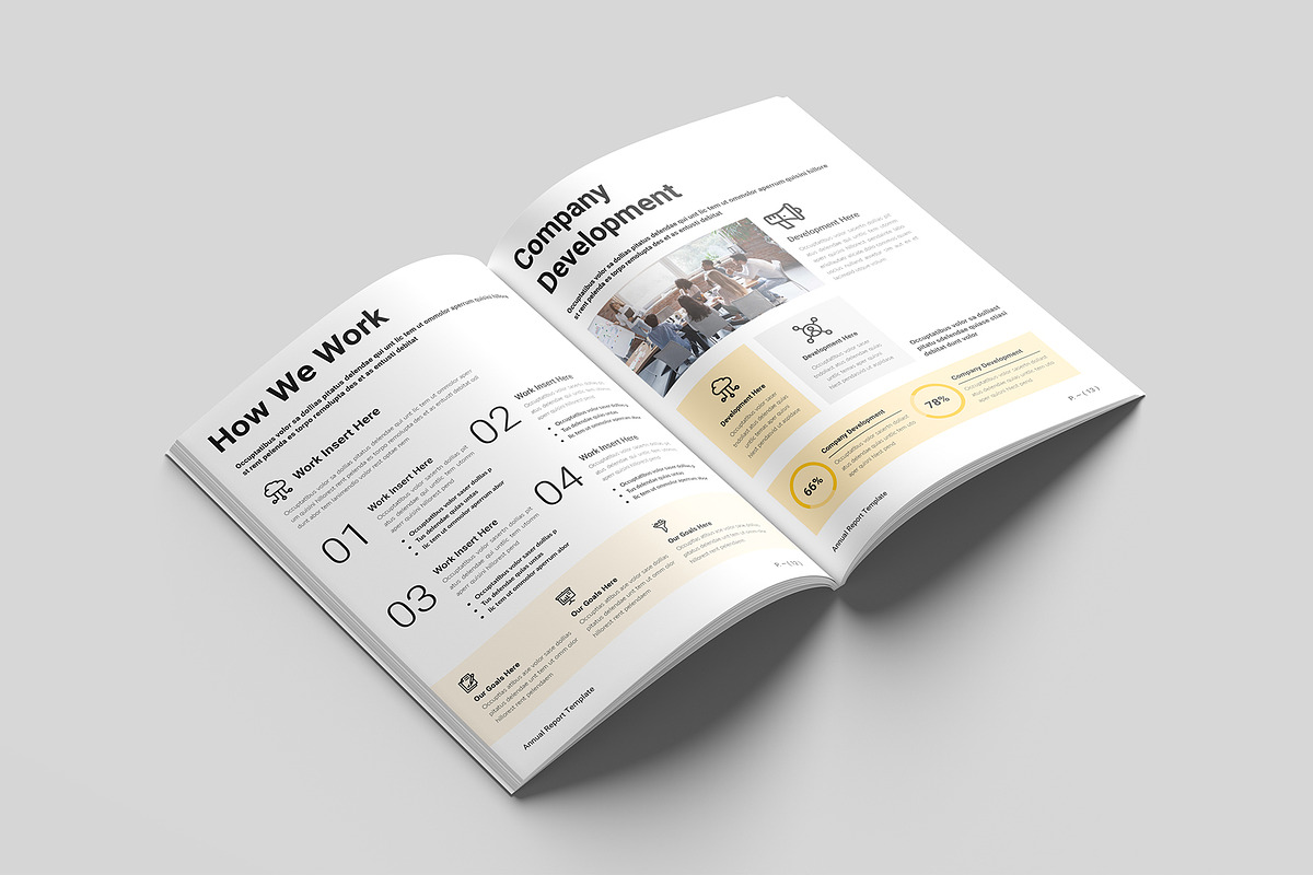 Annual Report Template, a Brochure Template by GoldenGrid Studio (Photo 8 of 13)