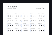 Media Controls Icon Set, a Solid Icon by 123done (Thumbnail 2 of 3)