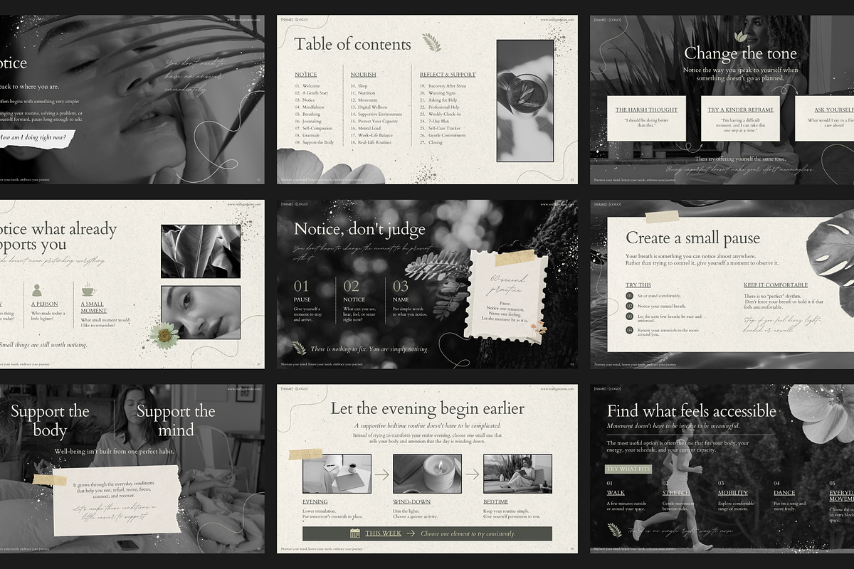 Mental Wellness Guide & Deck, a Presentation Template by Make It Yours Lab. (Photo 15 of 18)