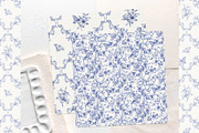 Vintage Seamless Patterns Toile Blue, a Pattern Graphic by ON_lineart_store (Thumbnail 6 of 10)
