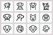Dog Head Icons Set Various Breeds, an Animal Illustration by Vectorium Studio (Thumbnail 2 of 3)