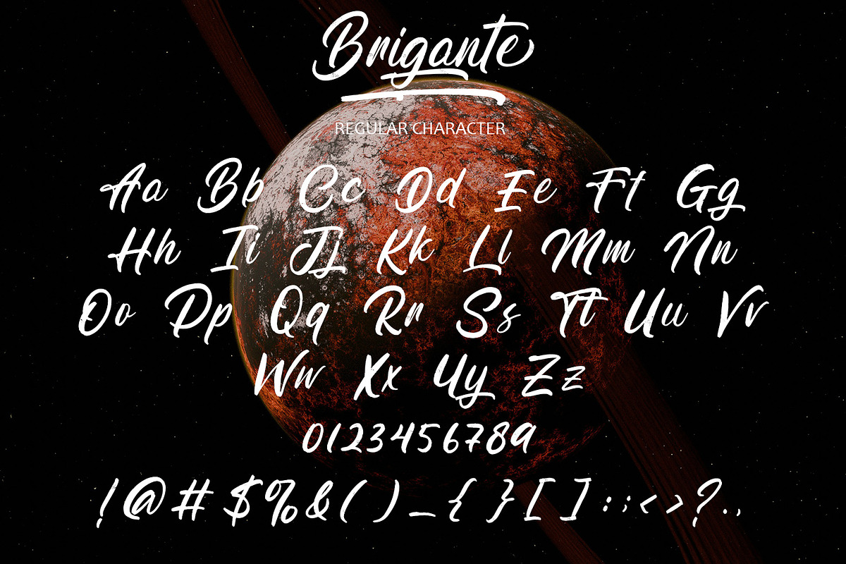 Brigante – Brush Script Font, a Handwritten Font by MERCI STUDIO (Photo 8 of 8)