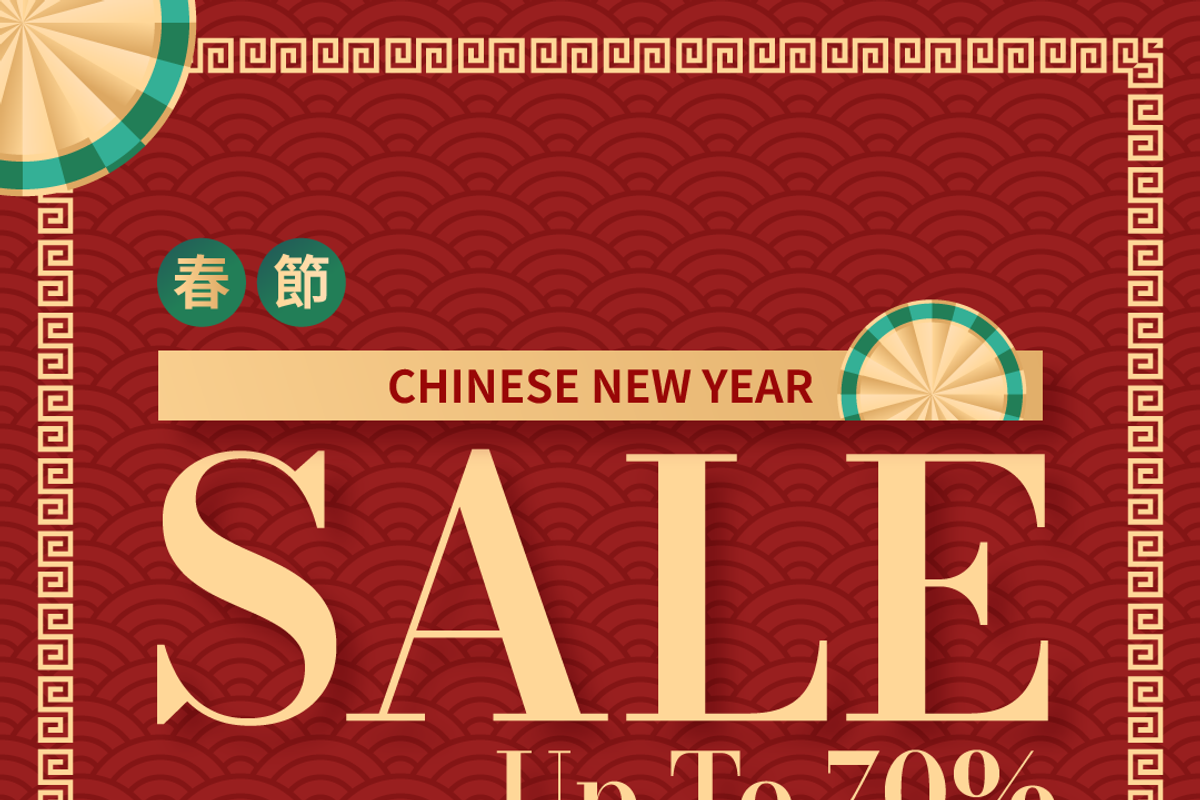 Chinese New Year Sale Instagram Post, a Social Media Template by Dimatra Store (Photo 2 of 3)
