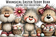 Whimsical Easter Teddy Bear Clipart, an Illustration by Dream Creation (Thumbnail 1 of 8)
