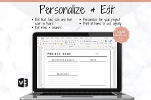 Editable Project Planner BUNDLE!