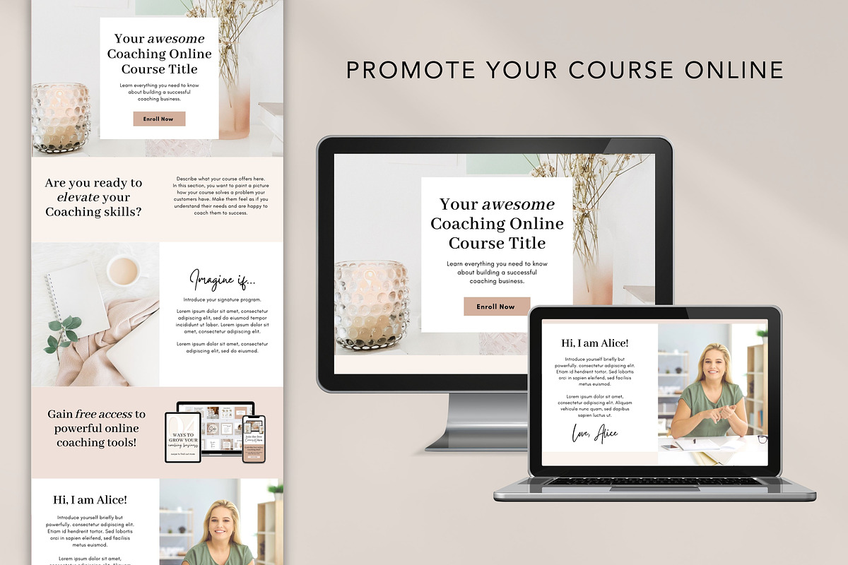 Coaching Sales Page Template Canva, a Landing Page Template by DeeBeeDesign (Photo 4 of 10)