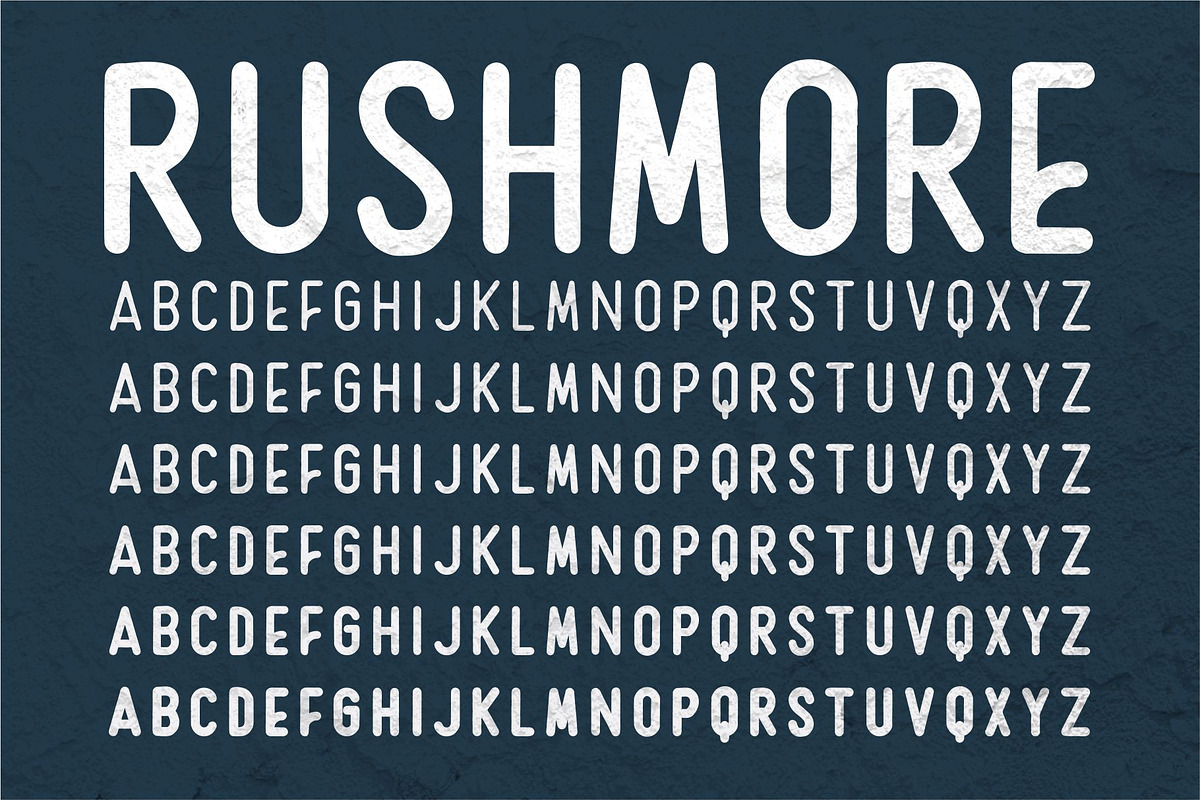 Rushmore Family - 6 Fonts, a Sans Serif Font by Good Java Studio (Photo 7 of 8)