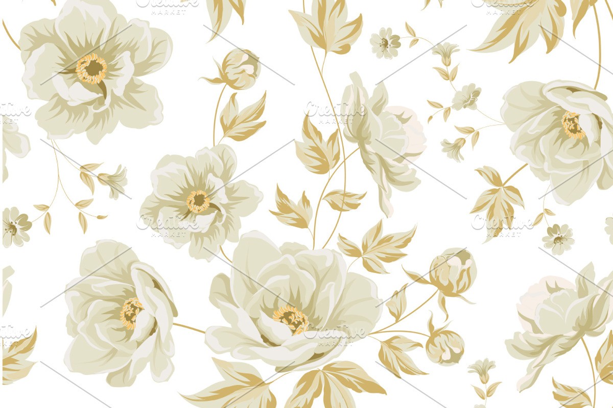 12 Best Vintage Floral Patterns Set, a Pattern Graphic by Kotkoa (Photo 9 of 10)