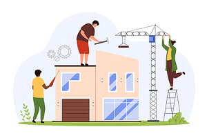 Home construction and renovation, an Illustration by Flashvector