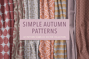 Simple Autumn Vector Patterns, a Pattern Graphic by Jennadesigns (Thumbnail 1 of 10)