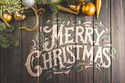 Merry Christmas Vintage Logo, a Poster Template by Anna's Lettering (Thumbnail 2 of 3)