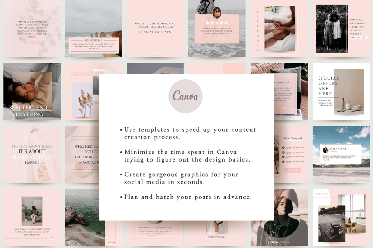 Pink Instagram Coach Canva Templates, a Social Media Template by Story ...