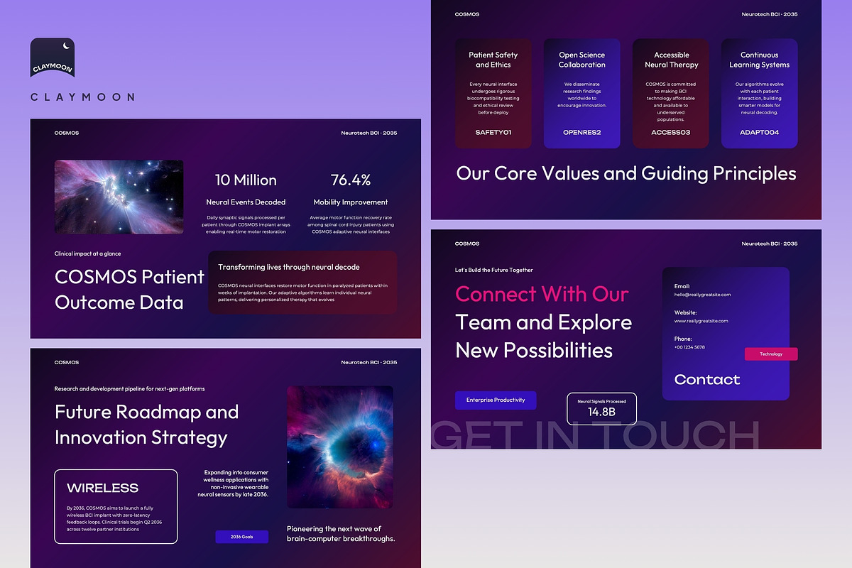 Neural Intelligence Platform, a Presentation Template by Claymoon Lab (Photo 7 of 7)
