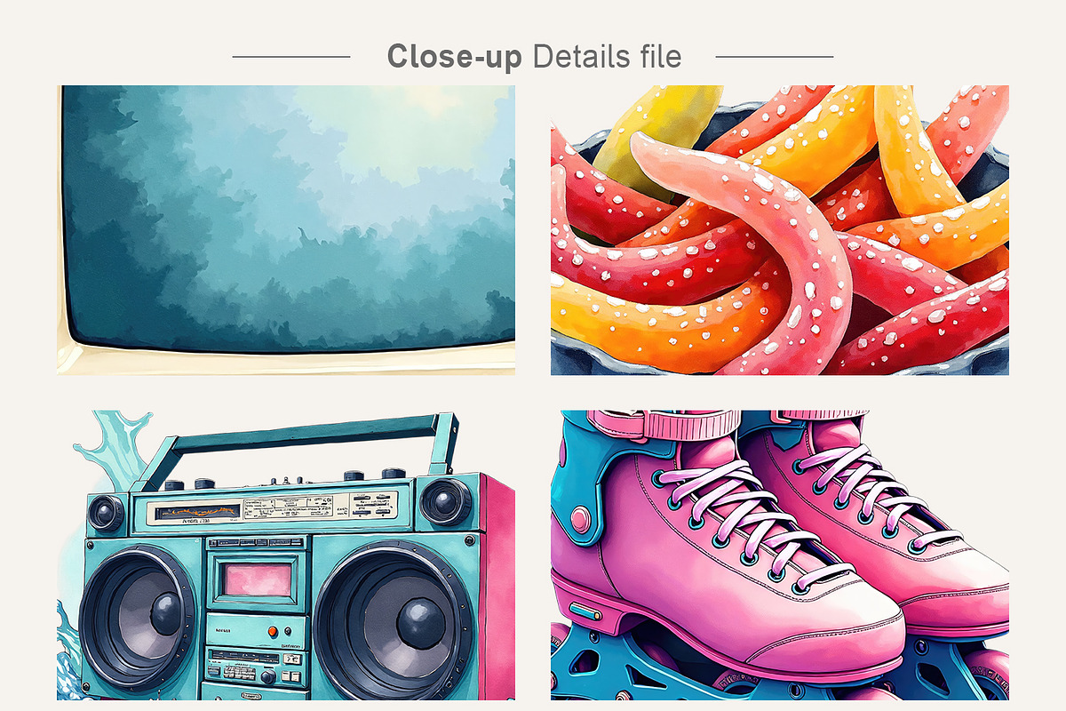 90s Retro Spring Break PNG Bundle, an Illustration by Artnoy (Photo 4 of 8)