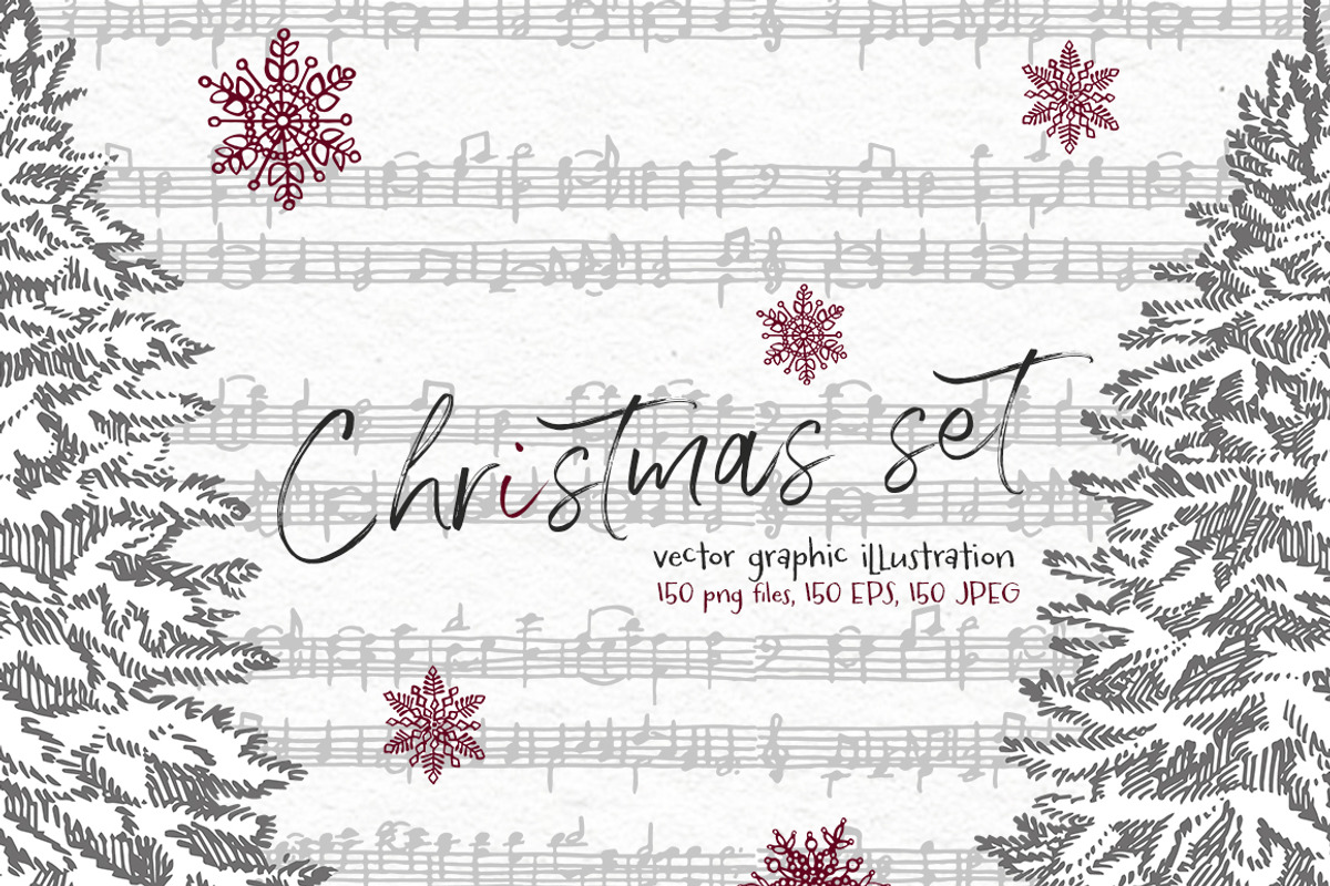 Xmas set graphic illustrations, a Decorative Illustration by Ann Astro (Photo 4 of 24)
