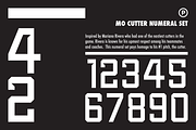 Mo Cutter Numeral Set, a Serif Font by Port Design Company (Thumbnail 1 of 6)