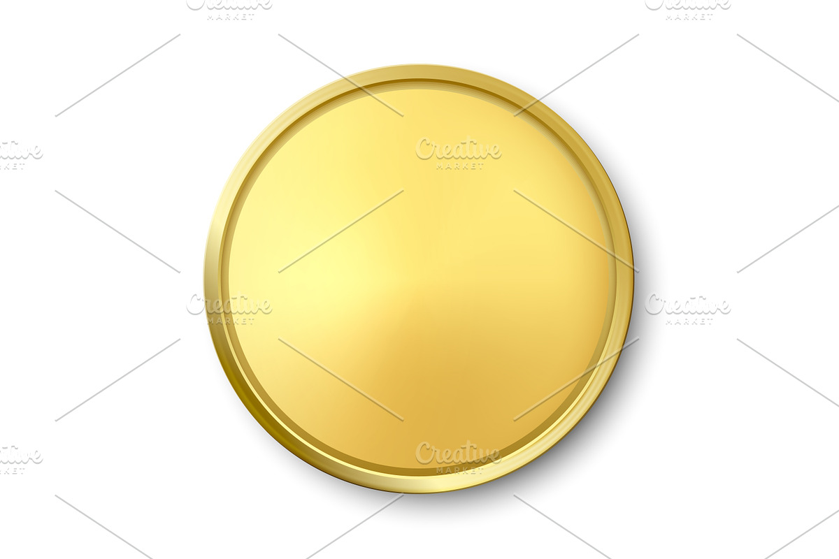 Vector Realistic Golden Coin Set., an Object Graphic by Gomolach (Photo 2 of 7)