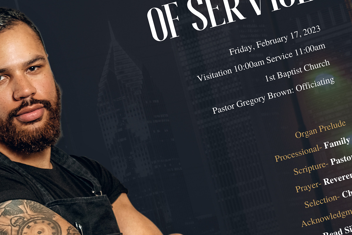 Magazine Style Canva Funeral Program, a Magazine Template by Nate Bartlett Design (Photo 7 of 7)