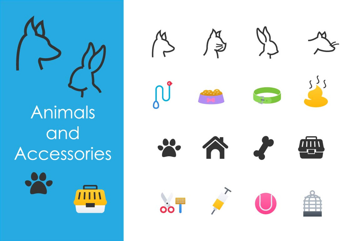 Animals and accessories, an Outline Icon by Karawan (Photo 1 of 4)