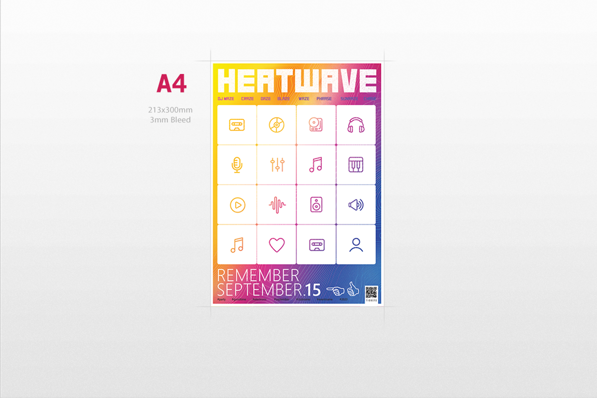 Heatwave Party Flyer, a Flyer Template by NeonLeon (Photo 3 of 3)