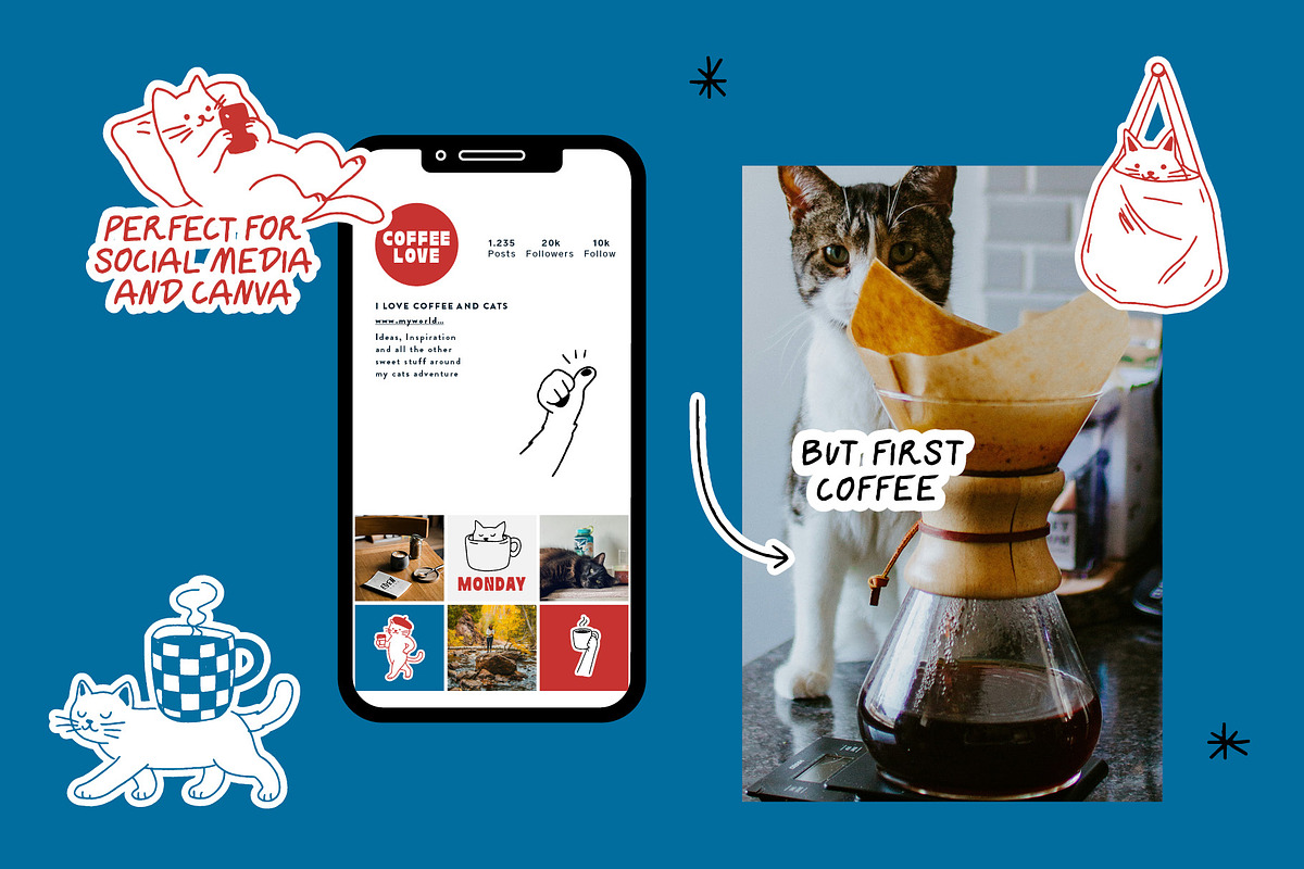 Cat Life: Coffee Edition, an Animal Illustration by dicreate (Photo 10 of 12)
