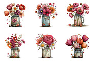 Whimsical Spring Mason Jar Clipart, an Illustration by CreationArt (Thumbnail 4 of 6)
