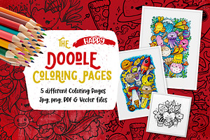 The Happy Doodle Coloring Pages