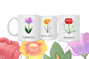 Watercolor flower set, a Decorative Illustration by Marina Zabrodina (Thumbnail 2 of 4)