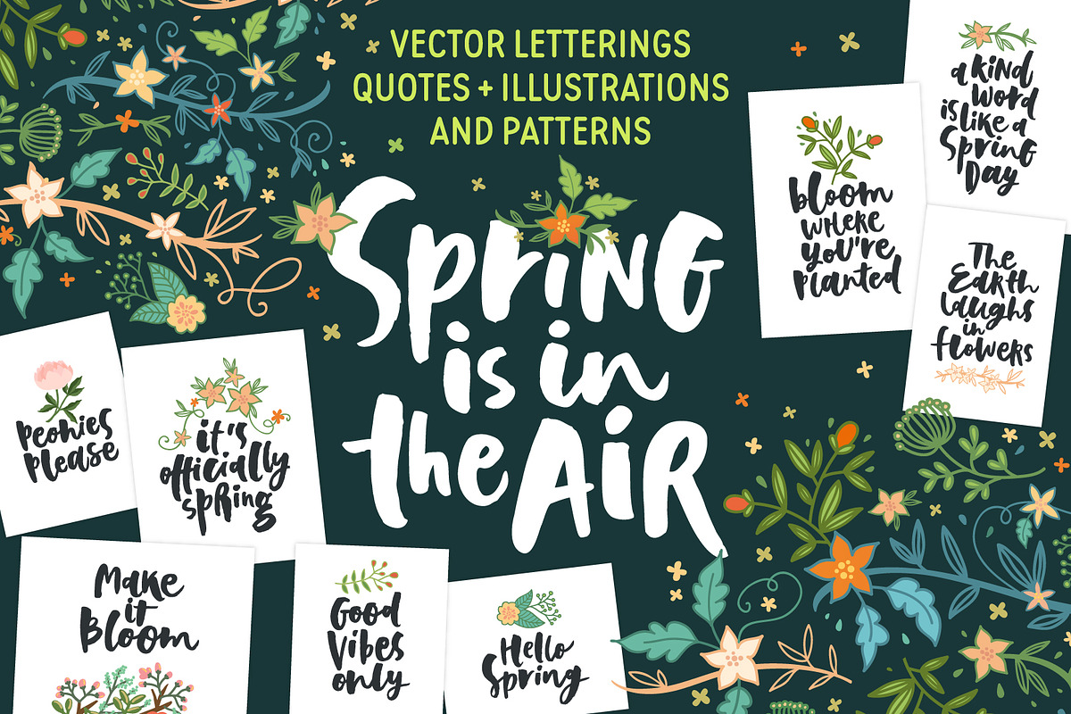 Spring! Letterings+graphics, an Illustration by Nina's Illustration Shop (Photo 1 of 8)