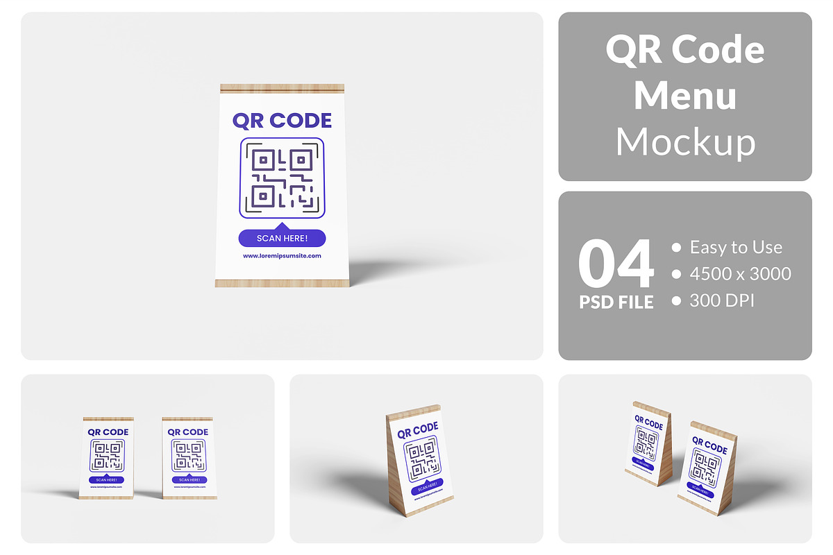 QR Code Menu Mockup, a Packaging Mockup by Hazzpro_Std (Photo 1 of 5)
