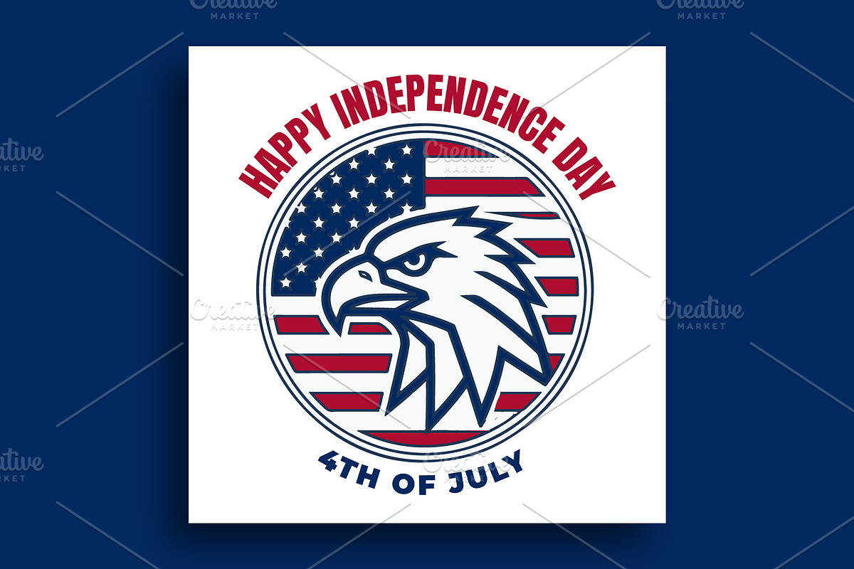 4th of July Independence day banner, a Social Media Template by nandinigraphics (Photo 1 of 3)