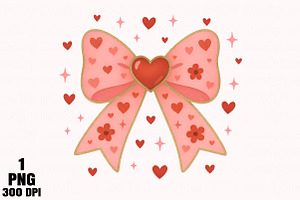 Coquette Bow Heart Png, an Illustration by Daily.Designs