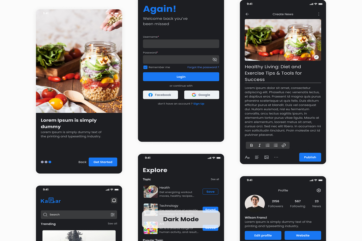 Kabar - News app UI Kit, an UI Kit Template by Creative Perspective (Photo 4 of 6)