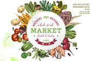 Natural food BUNDLE, a Food Illustration by handsketched (Thumbnail 24 of 26)