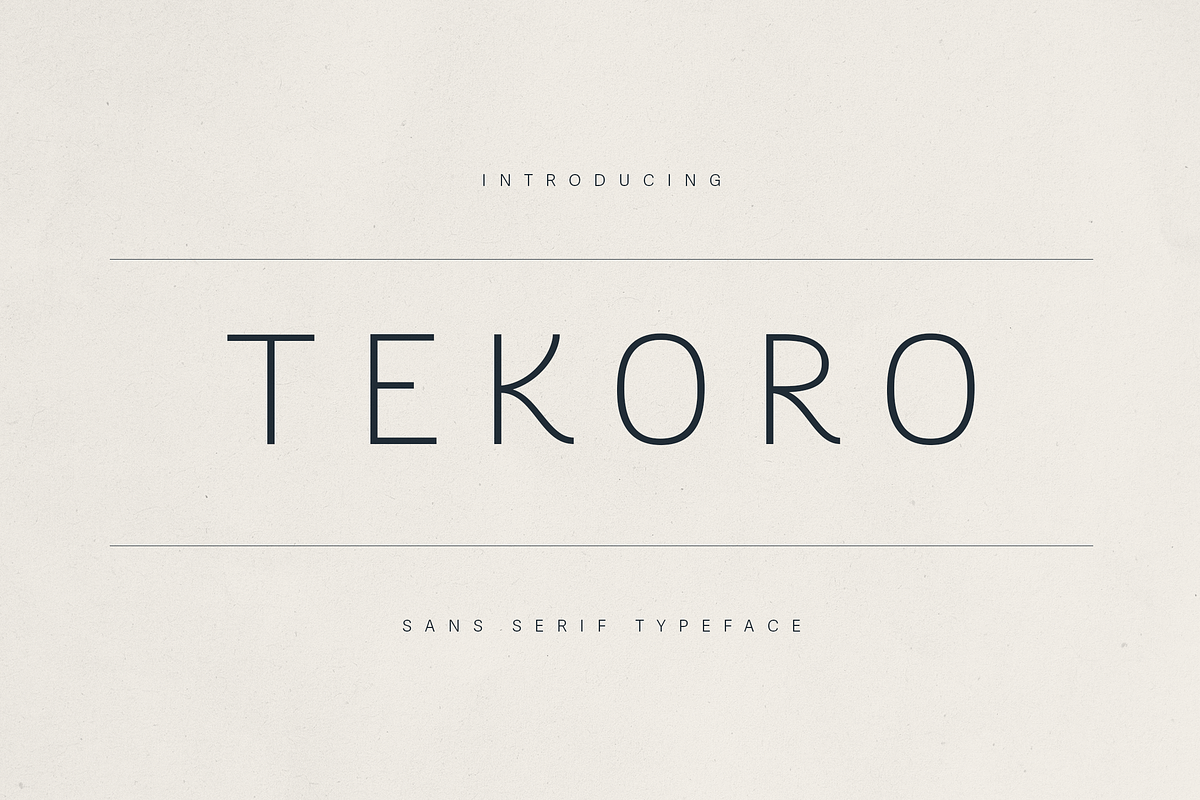 Tekoro – Sans Serif Typeface, a Font by Only Fonts (Photo 1 of 11)