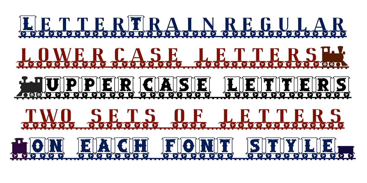 LetterTrain, a Symbol Font by Ingrimayne Type (Photo 2 of 5)