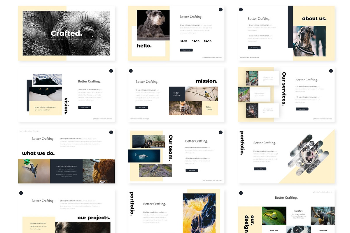 Crafted - Keynote Template, a Presentation Template by AQR Studio