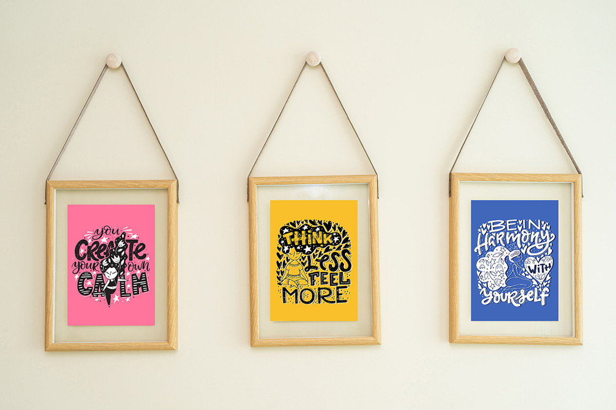 Hand lettering Yoga Posters, an Object Graphic by DariSmartArt (Photo 6 of 11)