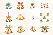 Festive Christmas Bell Pattern Clipa, an Illustration by CrexoraLab (Thumbnail 2 of 5)